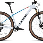 BICICLETA CUBE AIM SLX WHITE N BLUE N RED 27.5 14" 2023